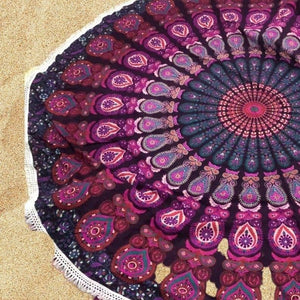 Mustard Green Boho Mandala Rug