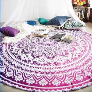 Sky Blue Boho Mandala Rug